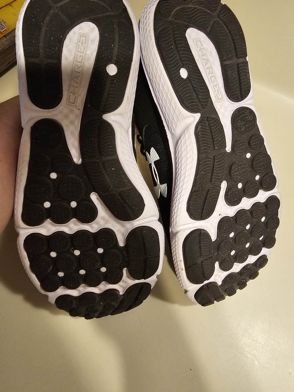 Under Armour Black & White Athletic Shoes - Picture 6 of 6